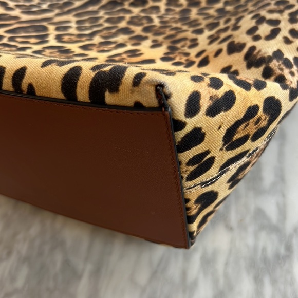 Valentino Leopard Canvas Tote - Picture 9 of 17